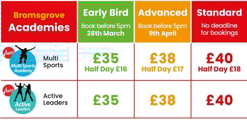 ACTIVE CAMPS EASTER 2025 PRICING BROMSGROVE-1